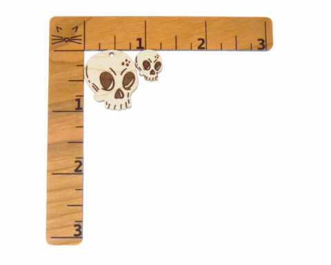 Skulls Wood Stud Earring Blanks