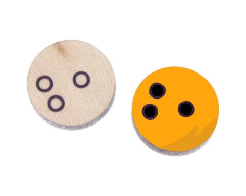 Bowling Ball Wood Stud Earring Blanks