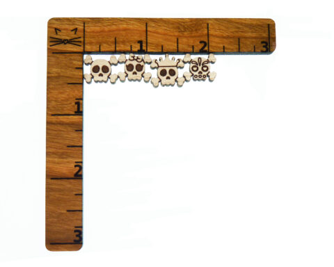 Skulls (Crown) Wood Stud Earring Blanks