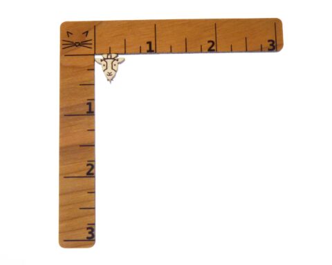 Goat Face D2 (with Bow) Wood Stud Earring Blanks