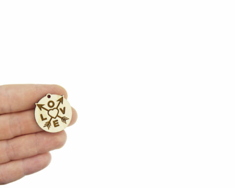 Love Compass Wood Jewelry Blanks