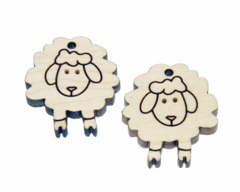 Sheep D2 Wood Jewelry Blanks