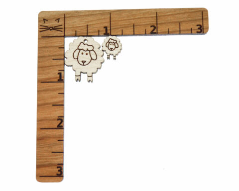 Sheep D2 Wood Stud Earring Blanks