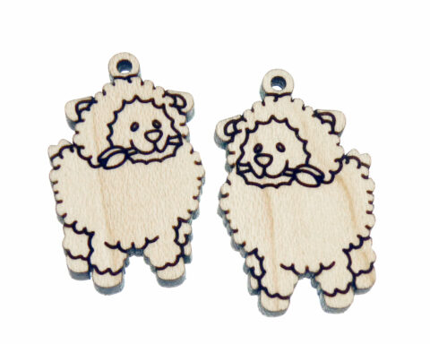 Sheep with Tulip Wood Jewelry Blanks
