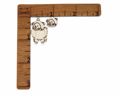 Sheep with Tulip Wood Jewelry Blanks