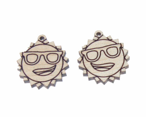 Sun (glasses) Wood Jewelry Blanks