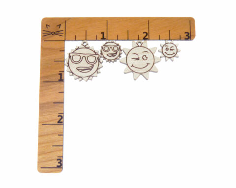 Sun (glasses) Wood Stud Earring Blanks