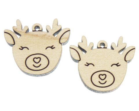Baby Reindeer Wood Jewelry Blanks