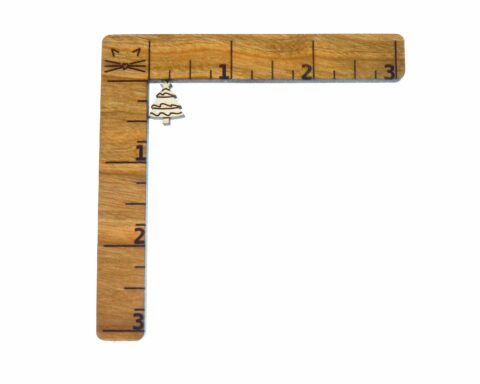 Christmas Tree (snow) Wood Stud Earring Blanks