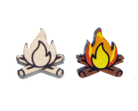 Campfire 1 Wood Stud Earring Blanks