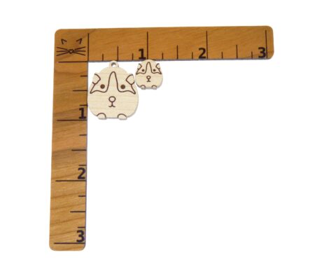 Guinea Pig Wood Stud Earring Blanks