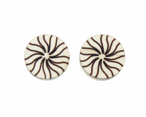 Peppermint Candy Wood Stud Earring Blanks