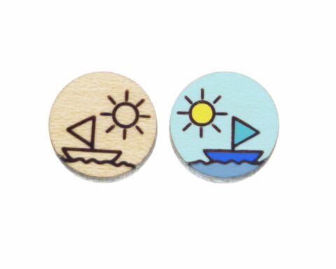 Sailboat Wood Stud Earring Blanks