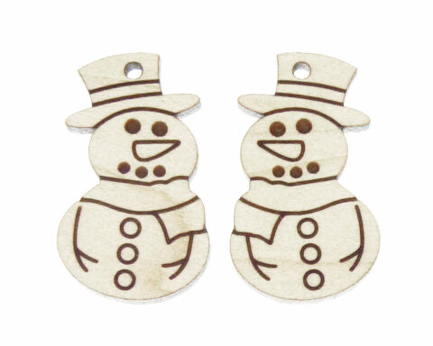 Snowman with Scarf Wood Jewelry Blanks