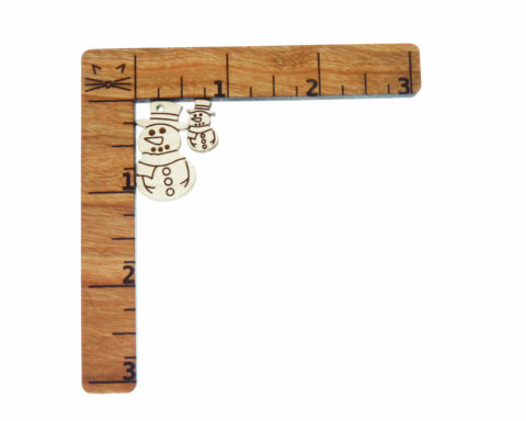 Snowman with Scarf Wood Stud Earring Blanks