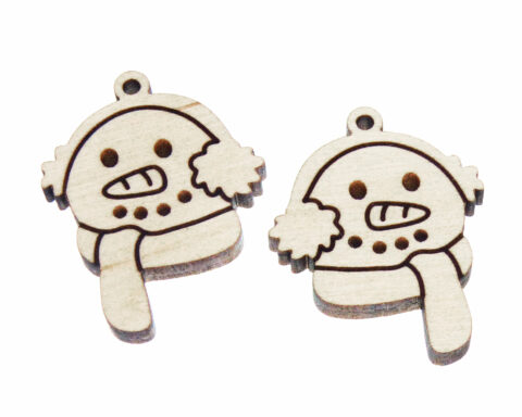 Snowman Face 02 Wood Jewelry Blanks