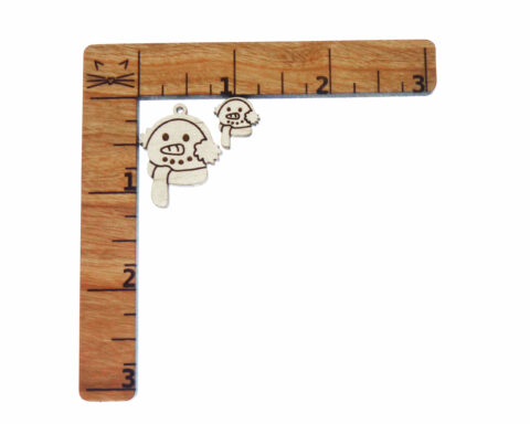 Snowman Face 02 Wood Stud Earring Blanks
