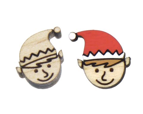 Elf Boy Wood Stud Earring Blanks