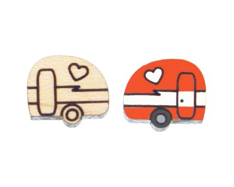 Camper B2 Wood Stud Earring Blanks
