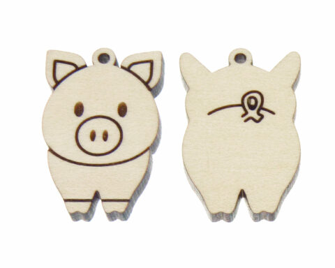 Pig Wood Jewelry Blanks