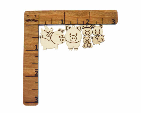 Flying Pig Wood Jewelry Blanks