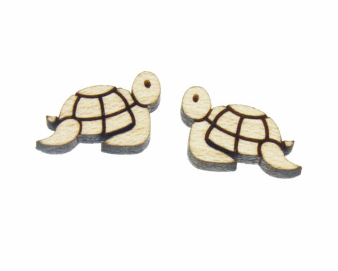 Sea Turtle 1 Wood Stud Earring Blanks