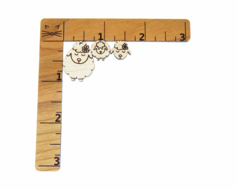 Sheep D3 (flower) Wood Stud Earring Blanks