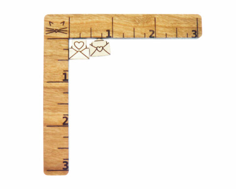 Love Letter 2 Wood Stud Earring Blanks