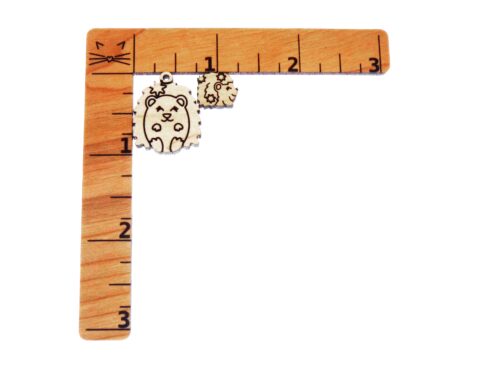 Hedgehog Wood Stud Earring Blanks