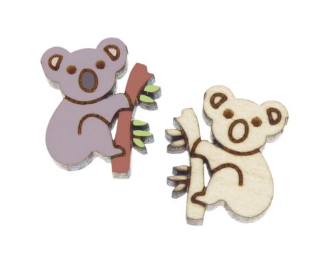 Koala on Tree Wood Stud Earring Blanks