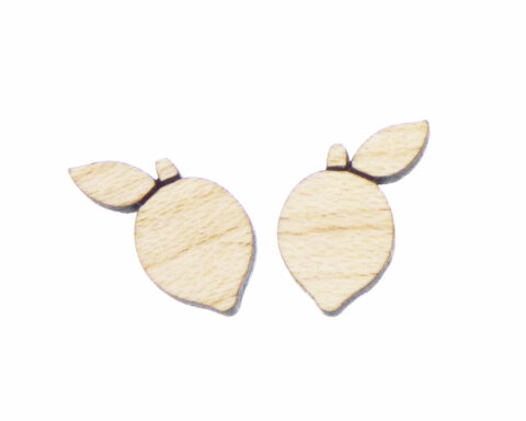 Lemon Wood Stud Earring Blanks