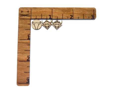Longhorn 1 Wood Stud Earring Blanks