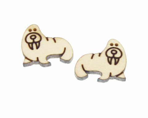 Walrus Wood Stud Earring Blanks