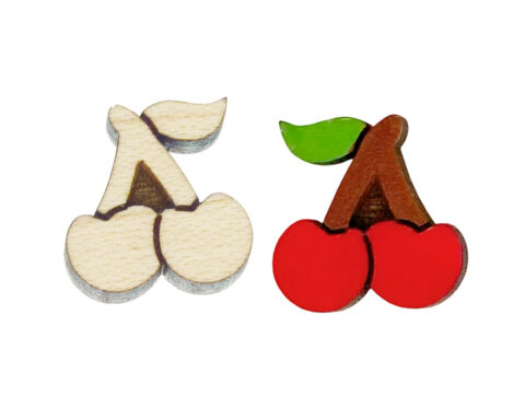 Cherry Wood Stud Earring Blanks