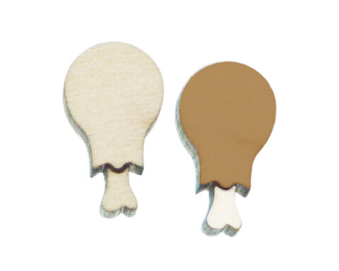 Chicken Wing Wood Stud Earring Blanks