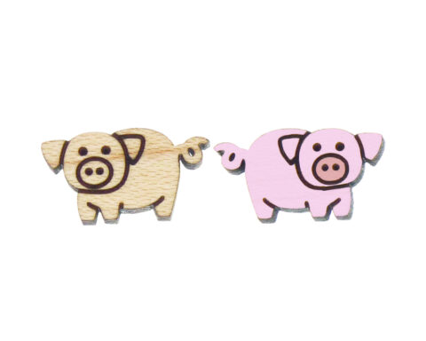Pigs (farm) Wood Stud Earring Blanks