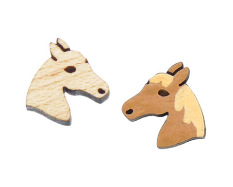 Horse Wood Stud Earring Blanks