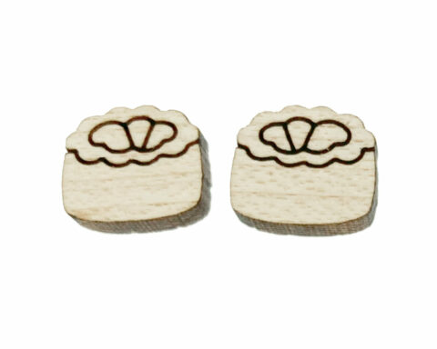 Sushi 1 Wood Stud Earring Blanks