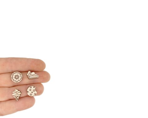 Donut Wood Stud Earring Blanks