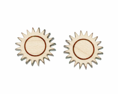 Suns Wood Stud Earring Blanks