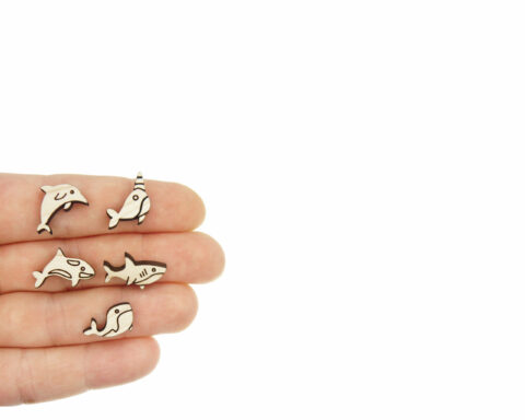 Orca Wood Stud Earring Blanks