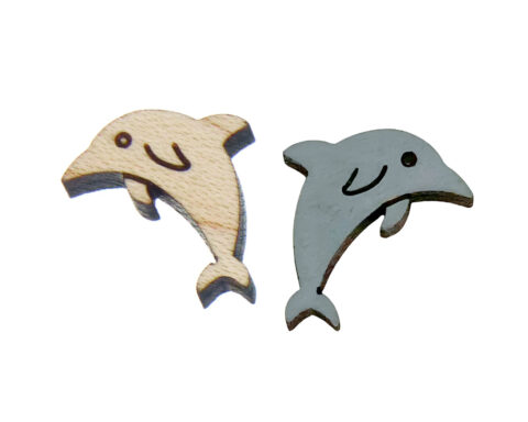 Dolphin Wood Stud Earring Blanks