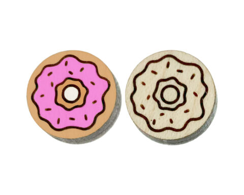 Donut Wood Stud Earring Blanks