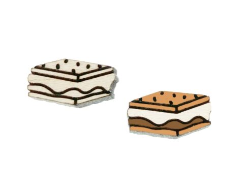 Smores Wood Stud Earring Blanks