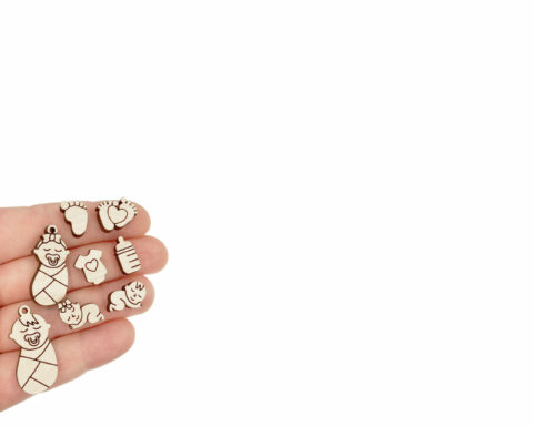 Baby Feet Wood Stud Earring Blanks