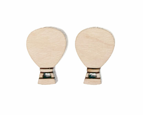 Hot Air Balloon 3 Wood Stud Earring Blanks