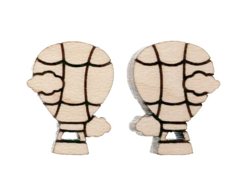 Hot Air Balloon 2 Wood Stud Earring Blanks