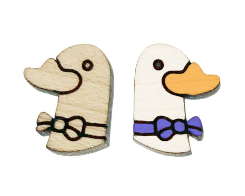 Goose Face Wood Stud Earring Blanks