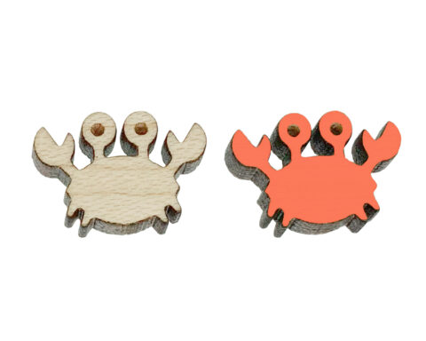 Crabs 2 Wood Stud Earring Blanks